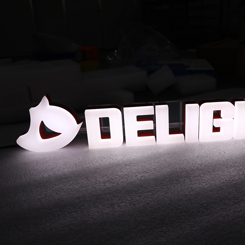 Customized Small United Advertising Acrylic LED Frontlit 3D Sign Letter for Shop Display