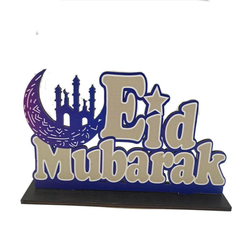 Creative Ramadan Eid Al Fitr Wooden Decoration Desktop Decoration