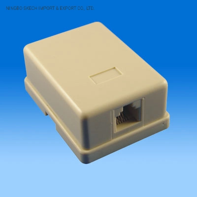 Rj11/Rj12 Telephone Socket Single Port Telephone Box Modular Surface Jack