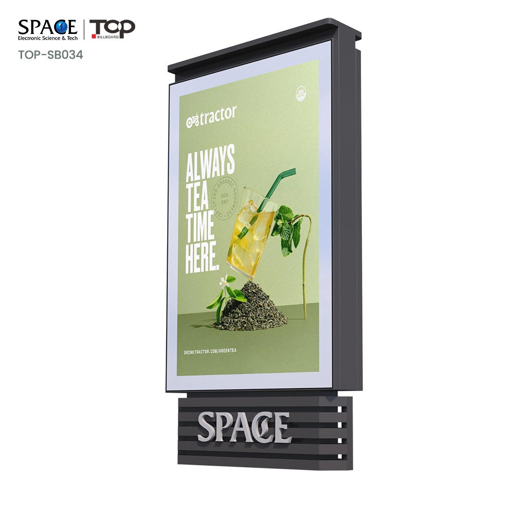 Standing Scrolling Light Boxes Advertisement Light Box Panel with Two Legs