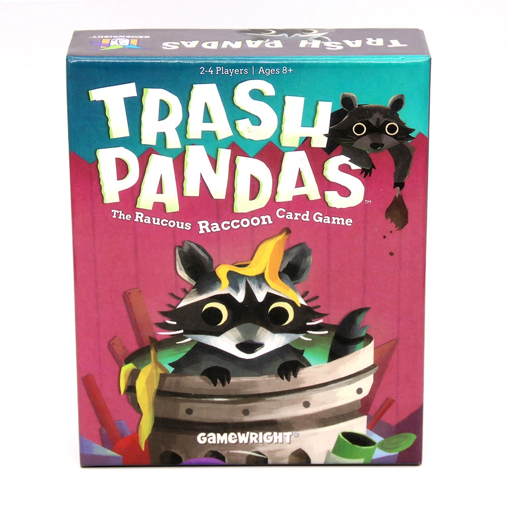 Versión en inglés de la Basura Panda estridente Raccoon Junta Tarjeta de Juego