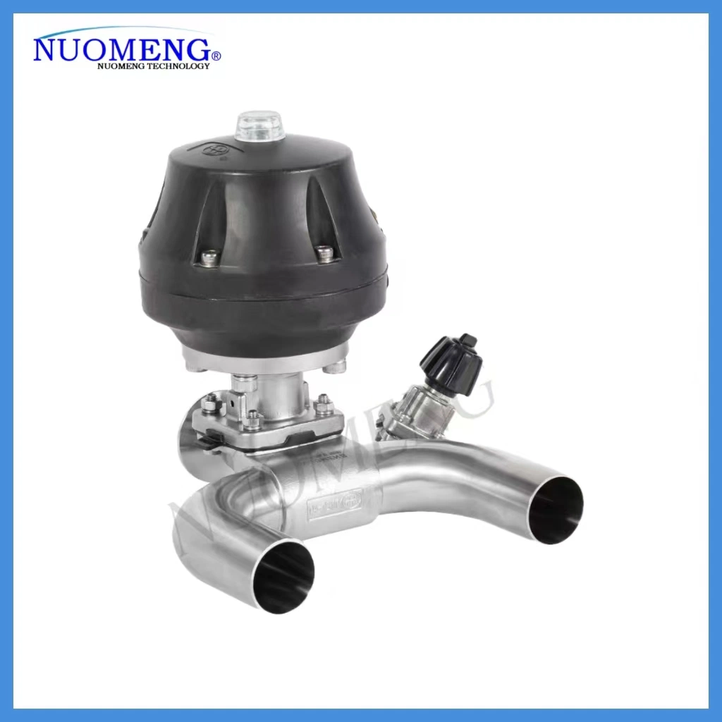 Sanitary Stainless Steel SS304/316L Manual U-Type Tee Clamped Diaphragm Valve