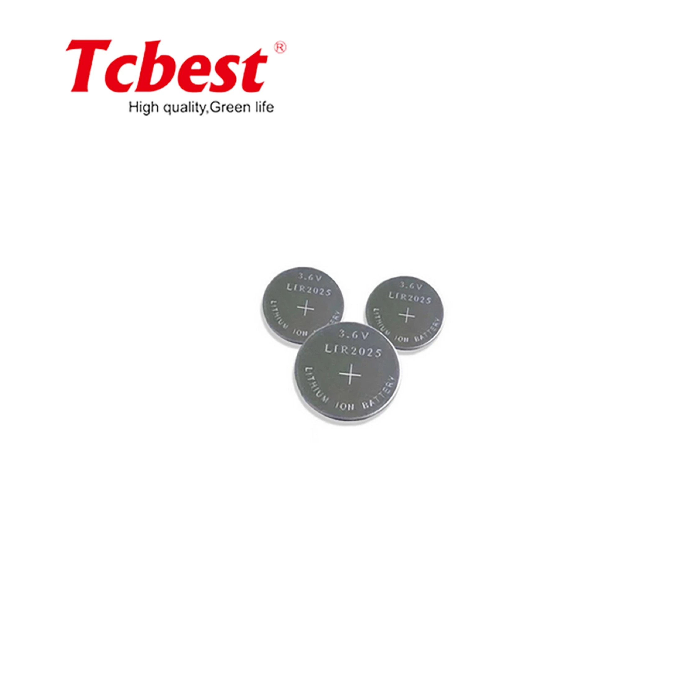 3.7V 3.6V 50mAh Lithium Ion Li-ion Button Cell Battery Lir2032 for Hearing Aid, Smart Watch