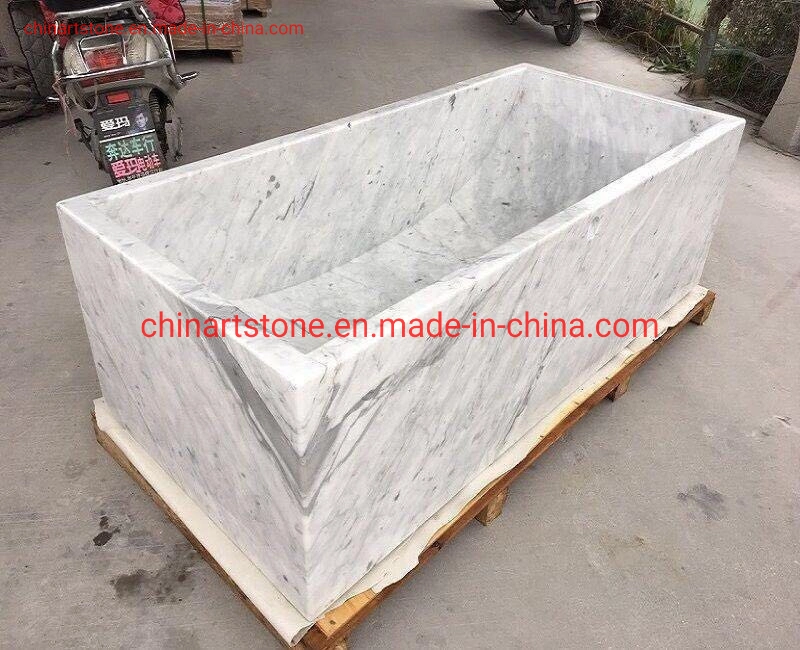 Nature Stone White Marble Bath Tub for Bathroom