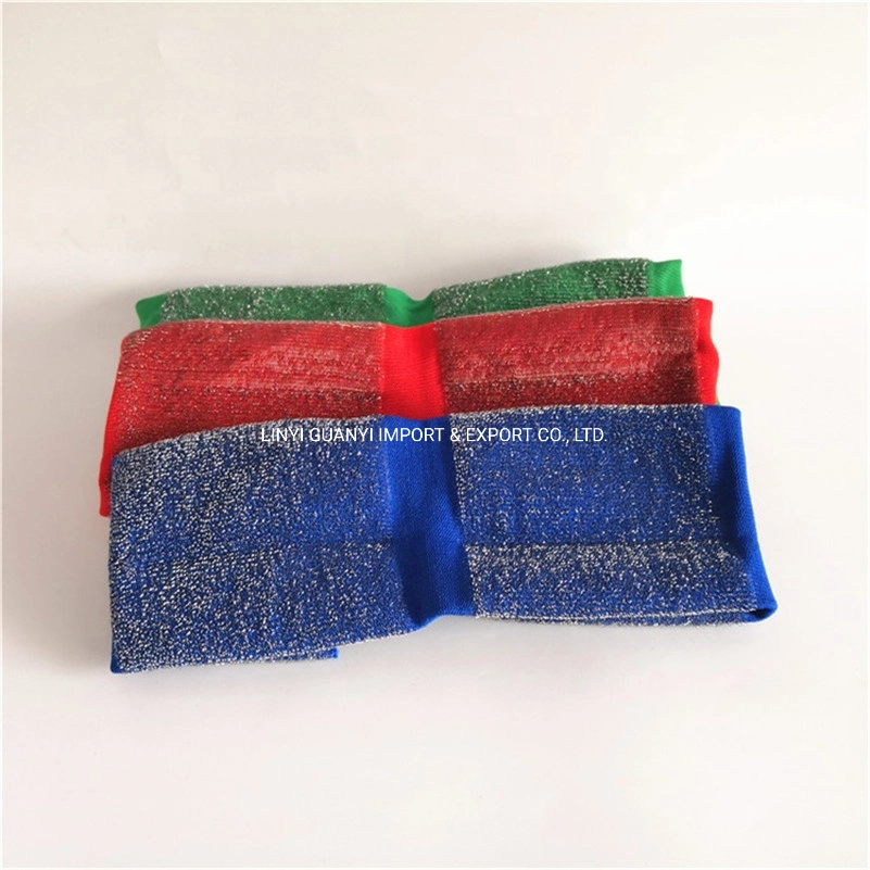 Polyester Fabric Kitchen Cleaning Sponge Scourer Material Stainless Steel Cloth