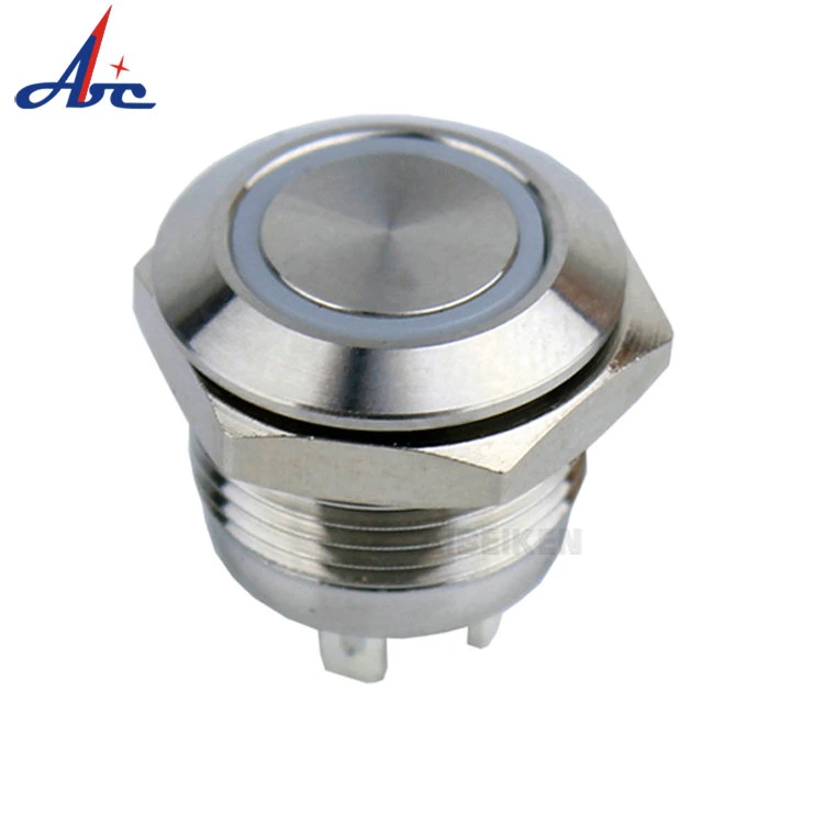 16mm Reset Doorbell Switch 3A Normally Open Door Access Momentary on Arcade Ring LED Push Button Switch