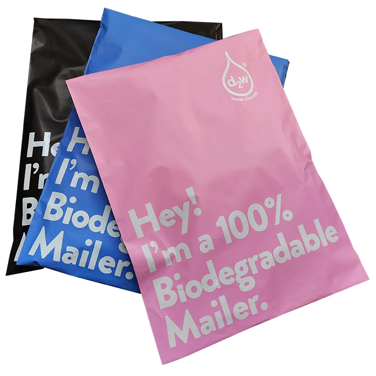 Custom Logo Printed Biodegradable Corn Starch PLA Envelope Mailer Clothing Packaging Compostable
