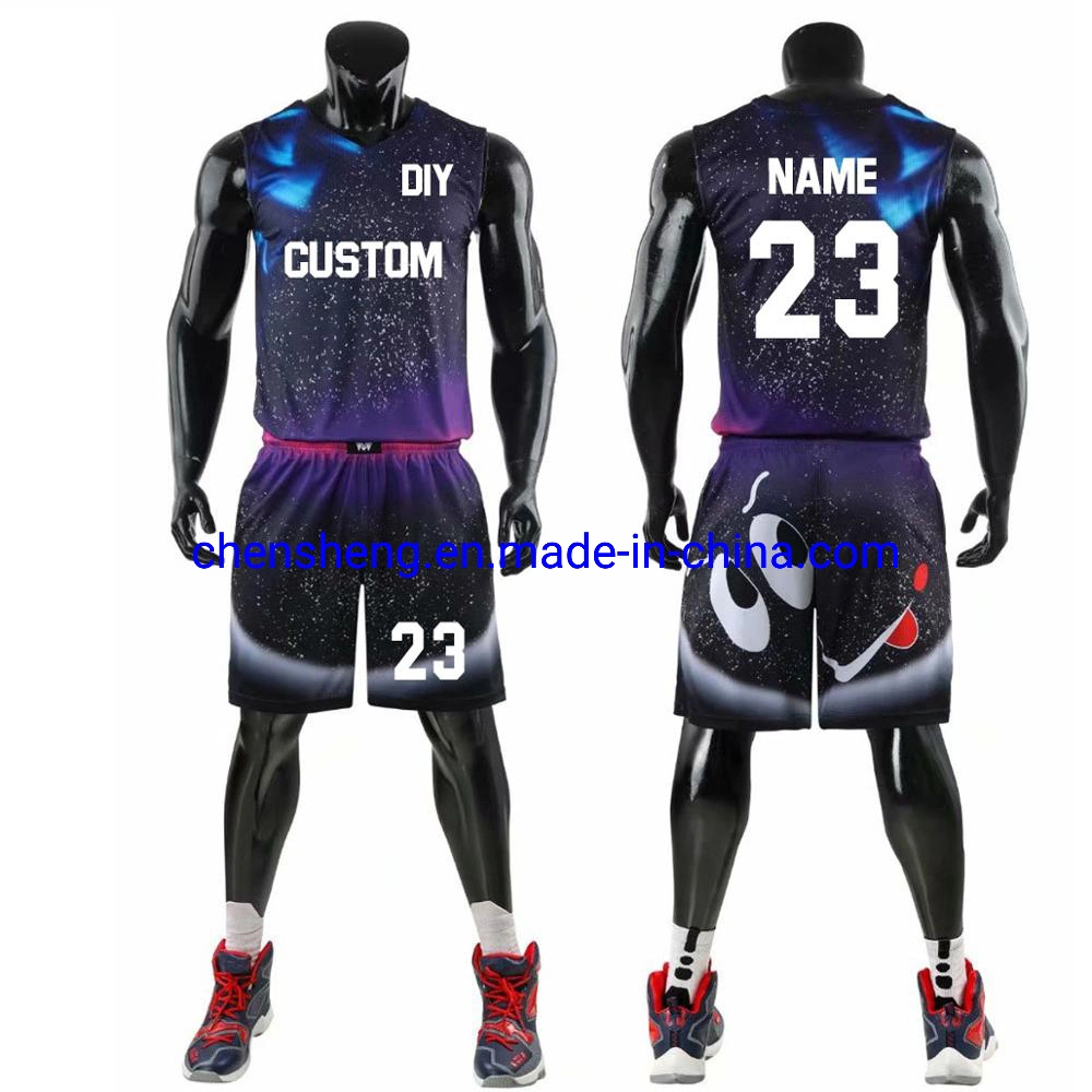 Mens Reversible Basketball Jersey Suits Blank Basketball Wear Shirt Short for Sport Basketball