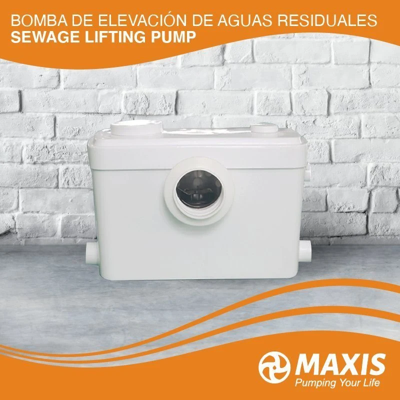 Maxis Electric Cutting Macerator Pump 400W Waste Water Pump for Toilet, Sink, Bath, Shower 4 in 1