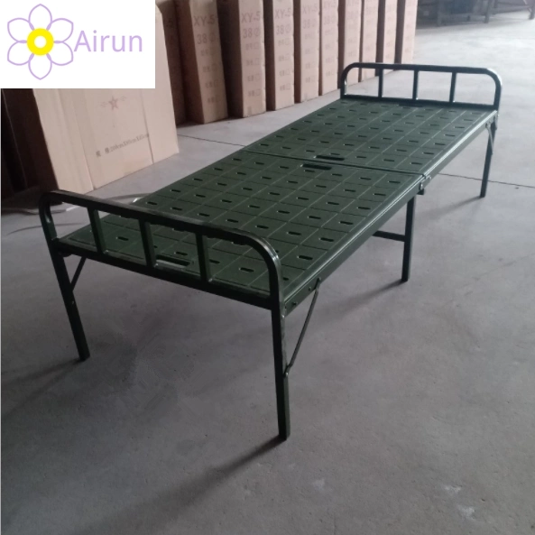 Wholesale Plastic Steel Marching Folding Bed Accompanying Simple Single Camping Folding Bed