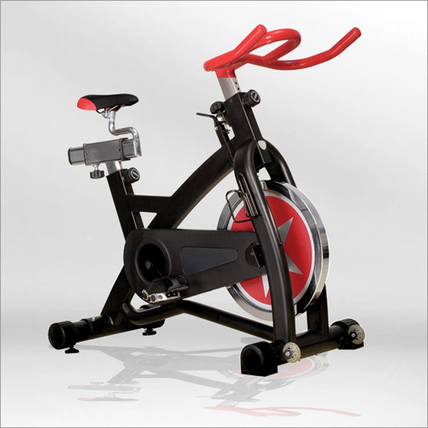 Factory Newest Commercial Gym Club Use Red iPad Holder Safe and Stable Fitness Gym Equipment Cycling Exercise Spinning Bike Exercise Spin Bike