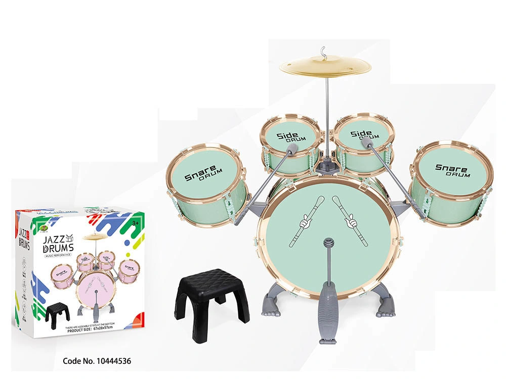 Nuevo juego para niños juguetes grandes instrumentos musicales de jazz de los niños drum set