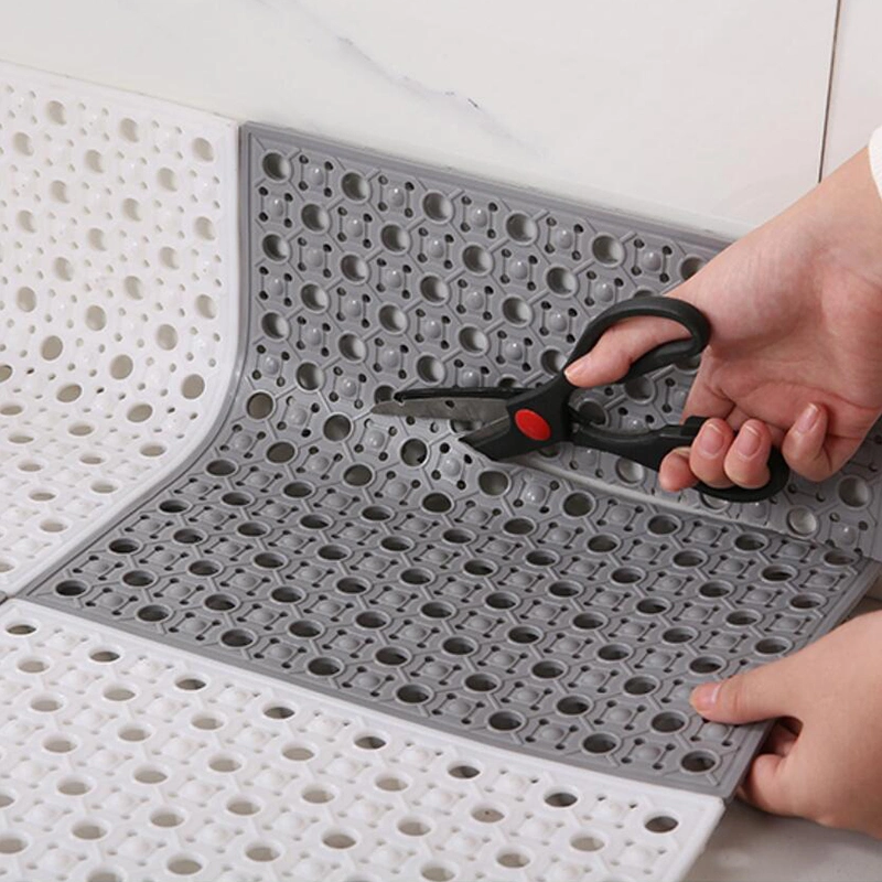 PVC Non-Slip Floor Tiles Stitching Multifunctional Mat with Massage Drainage Holes