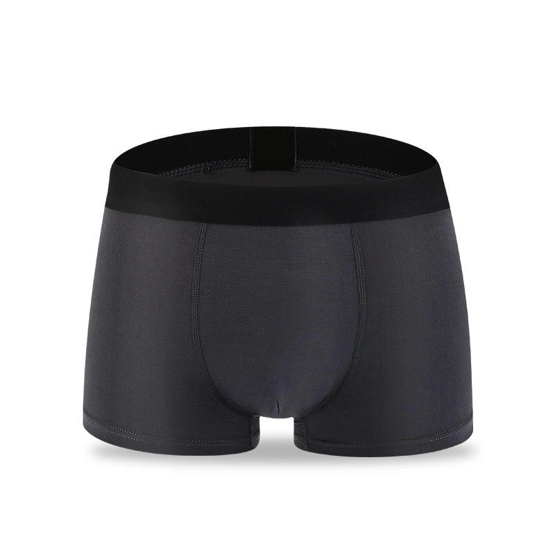 OEM Breathable Boxer Underwear Mens Bamboo Fiber Plain Color U Convex Shorts Underpants