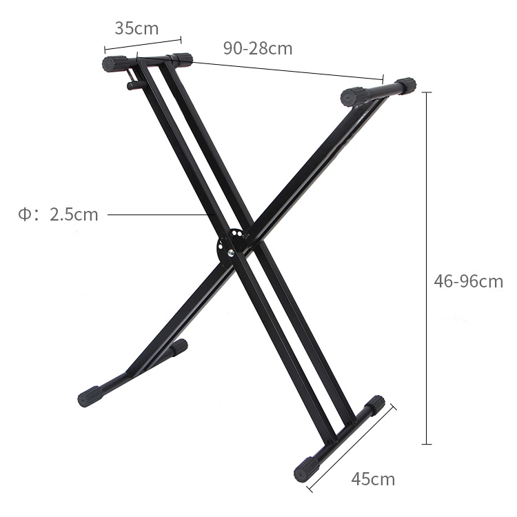 Electric Organ Keyboard Piano Professional Metal Custom Piano Music Keyboard Stands Digital Piano Stand Folding Metal Double X Hand-Hold Keyboard Piano Stand