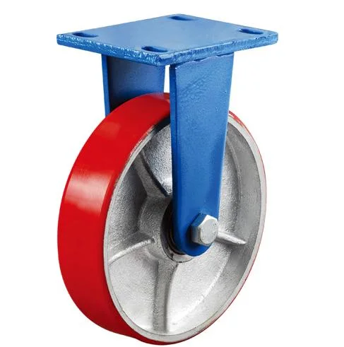 Wholesale/Suppliers 1 Ton Rigid Drop Forged Steel Castor PU Cast Iron Wheel