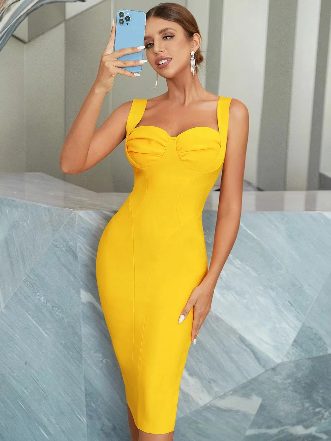 Summer New Arrival Fitted Bandage Fitted Sexy Ladies Evening Party Dress