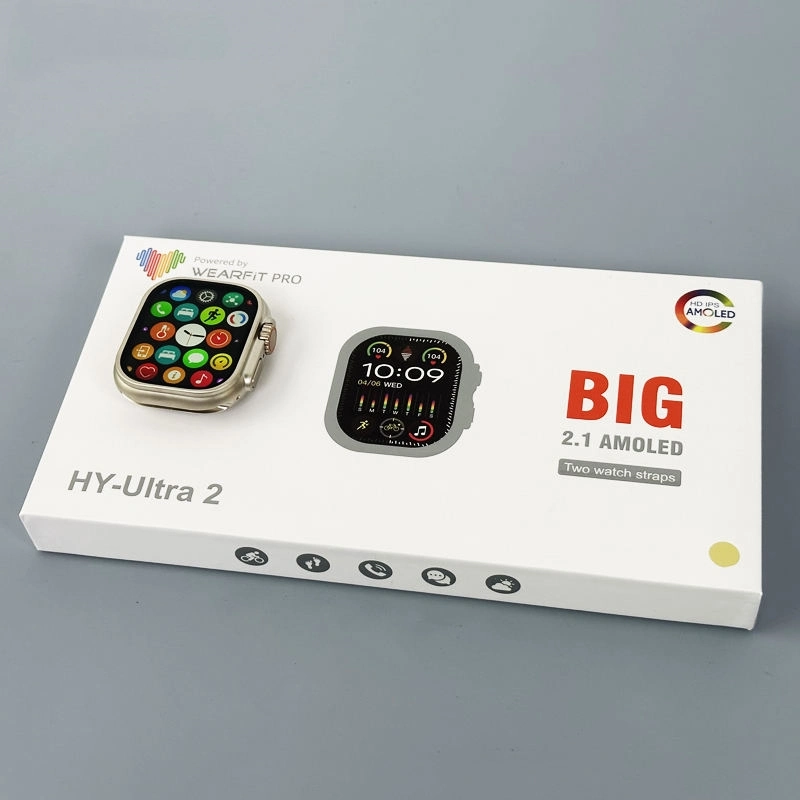 HY Ultra2 SmartWatch AMOLED S9 Ultra 8 Fashion Android Hy 4-2-1-2-1-2-1-2-1-2-1-2-1-2-1-2-1 امرأة رجال