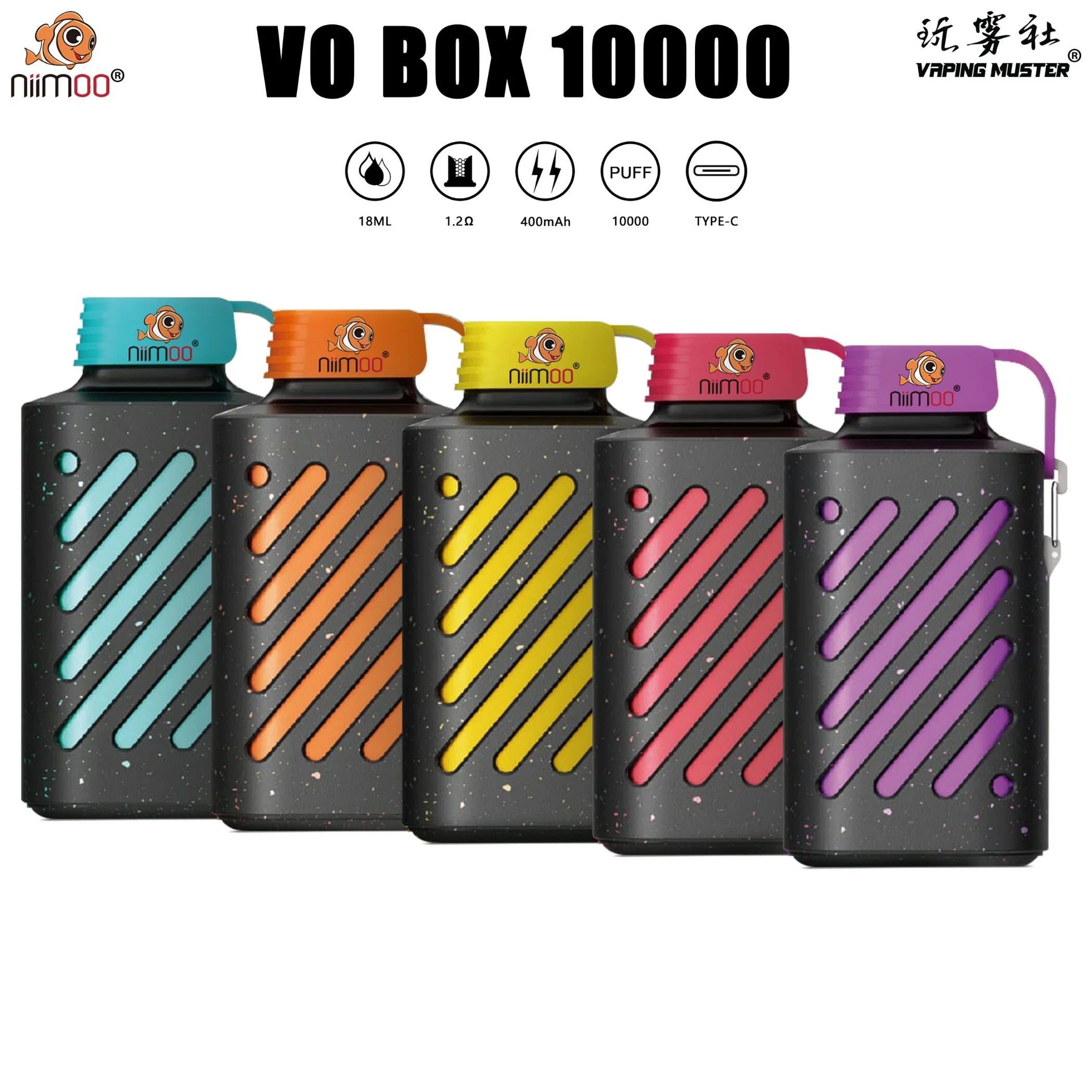 Niimoo E Cigarettes pour barre de bouffée de Vape jetables 10000 Vape stylo avec 100 saveurs en charge la personnalisation