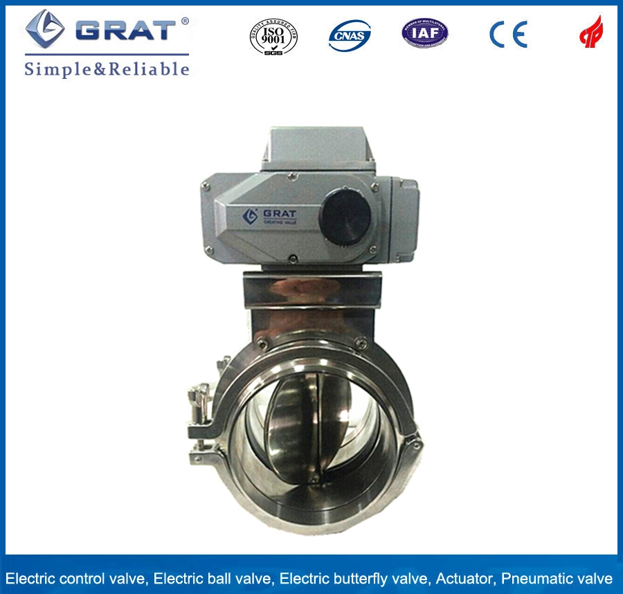 Dn50 SS316 Weld End Normal Closed Pneumatic Butterfly Valve