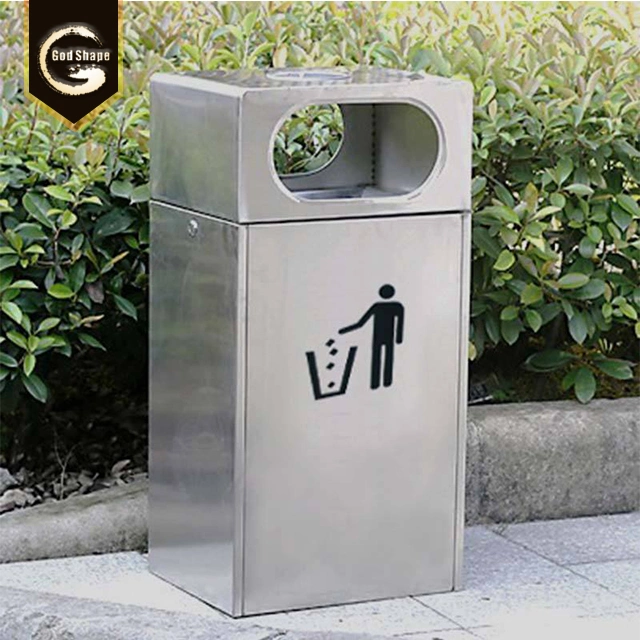 Outdoor Stainless Steel Custom Dustbin/Metal Trash Can 0801A