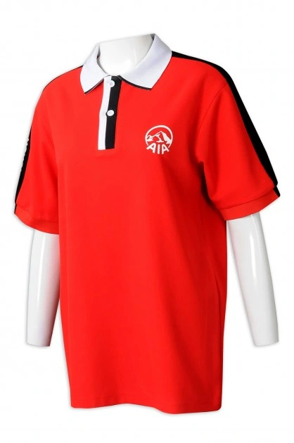 100% Polyester Strickstoff Regular Fit Feuchtigkeitsableitend Stickerei Logo On Chest Club Schulsport-Poloshirt