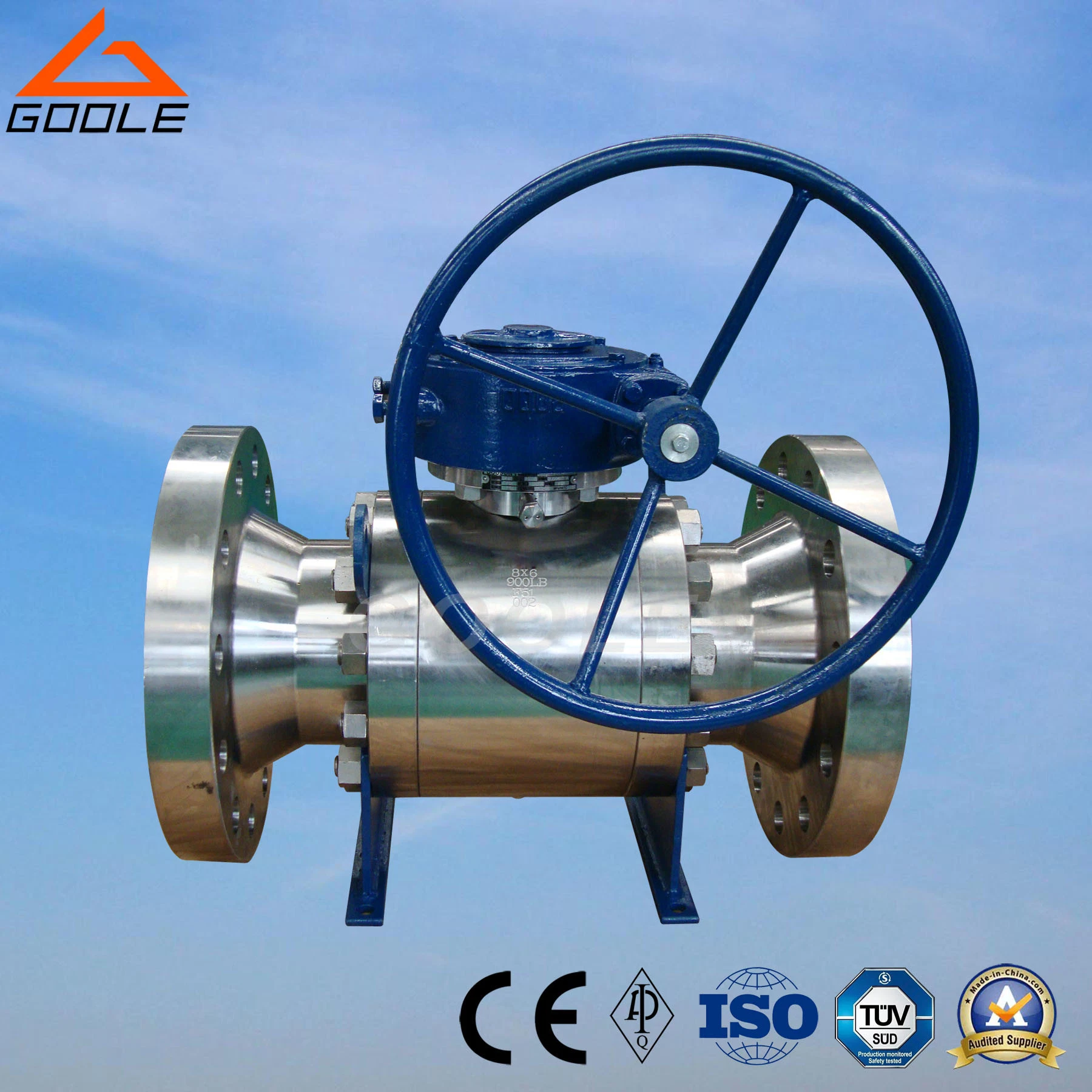 ANSI 3 Pieces Forged API Full Bore/Reduced Borestainless Steel Trunnion Ball Valve F51/F53/F11/F22/F304/F316