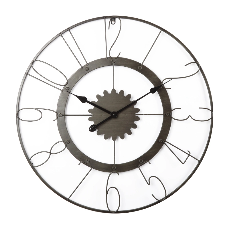 Large Metal Wall Clock 27 Inch Decorative Farmhouse Country Style Shabby Chi Retro Antique Clocks Vintage