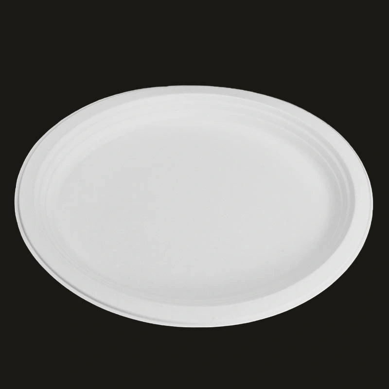 Pratos de sobremesa para comida de sobremesa que servem pratos de pratos redondos de luxo Placas de amido de milho biodegradáveis para casamentos descartáveis