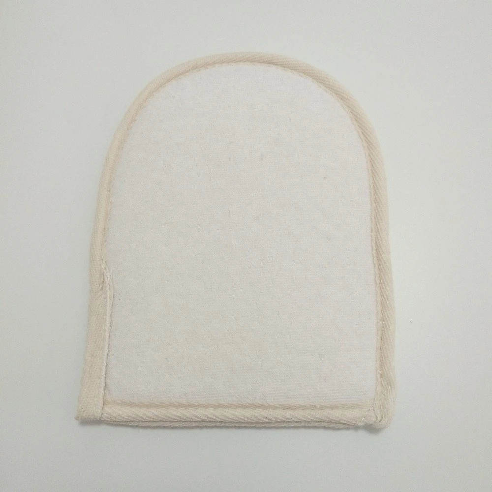 15*20cm Promotional Natural Soft Cotton Hemp Exfoliating Body Shower Scrub Bath Mitt