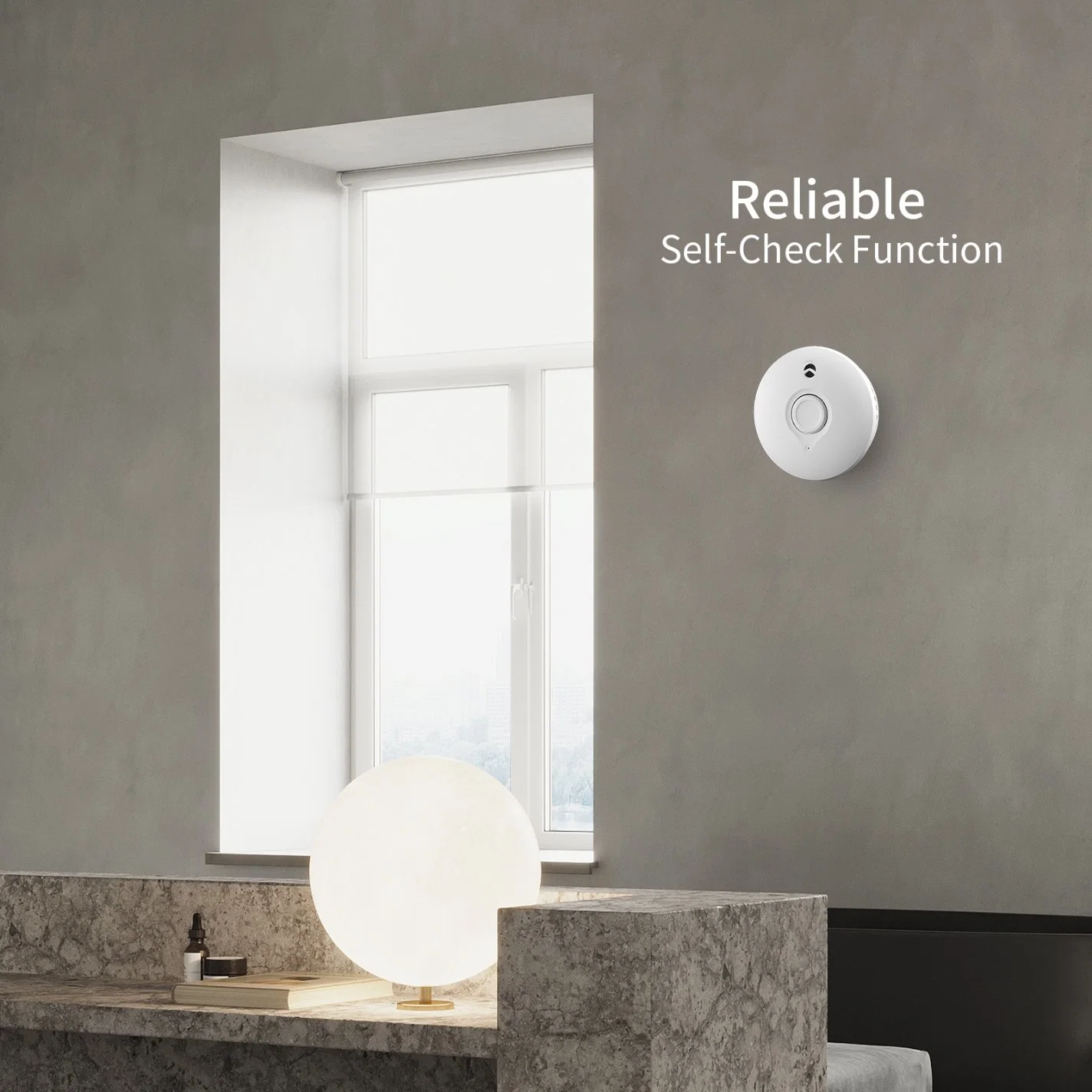 CE NF Standalone Photoelectric Smoke Alarm with 10 Years Lithium Battery