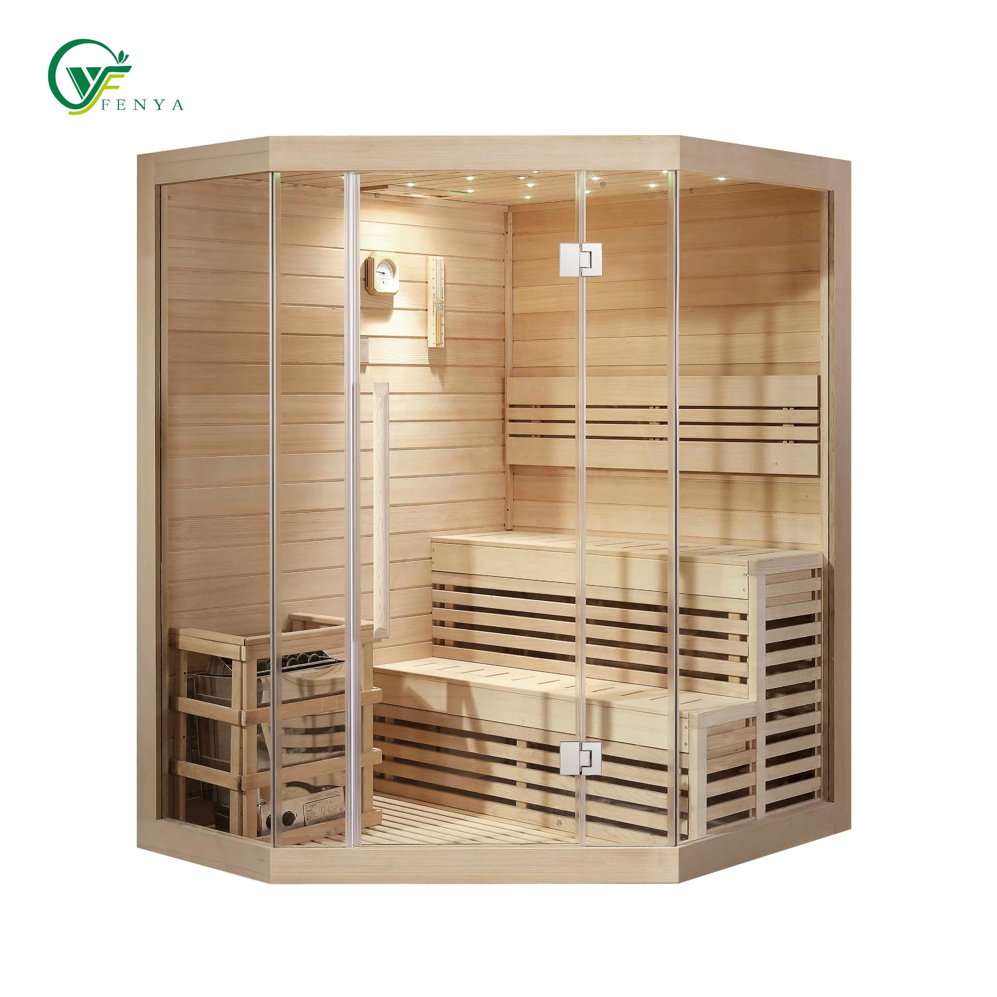 Personal Finland Hemlock Wooden Dry Steam Sauna Room