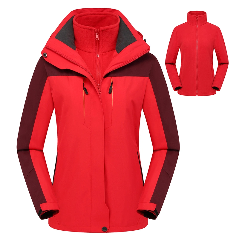 Comercio al por mayor de Invierno de paños de chaqueta de snowboard 3 en 1 Down Jacket chaqueta de Safari para los hombres Rendimiento Parka