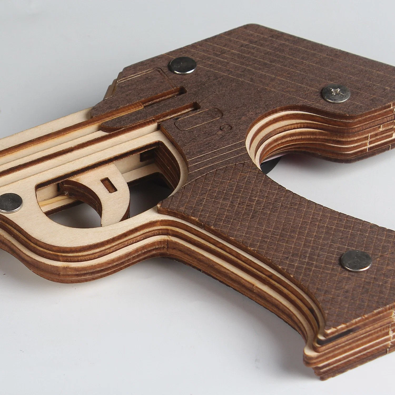 Creative Wooden Gun Children ′ S modelo montado de madeira 3D artesanal Puzzle