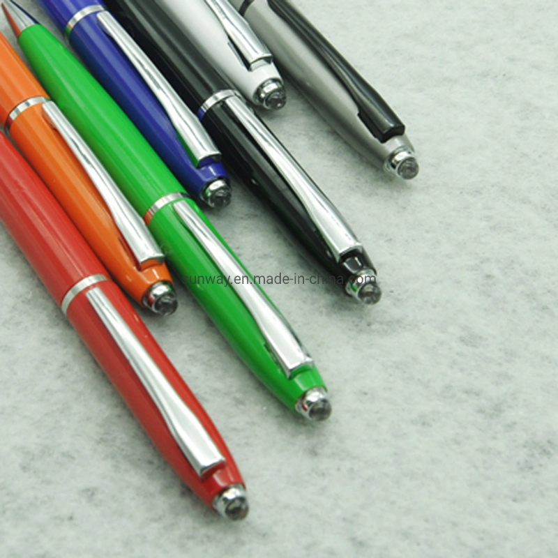 High-Quality Office Elegant Metal Ballpoint Pen with LED Light