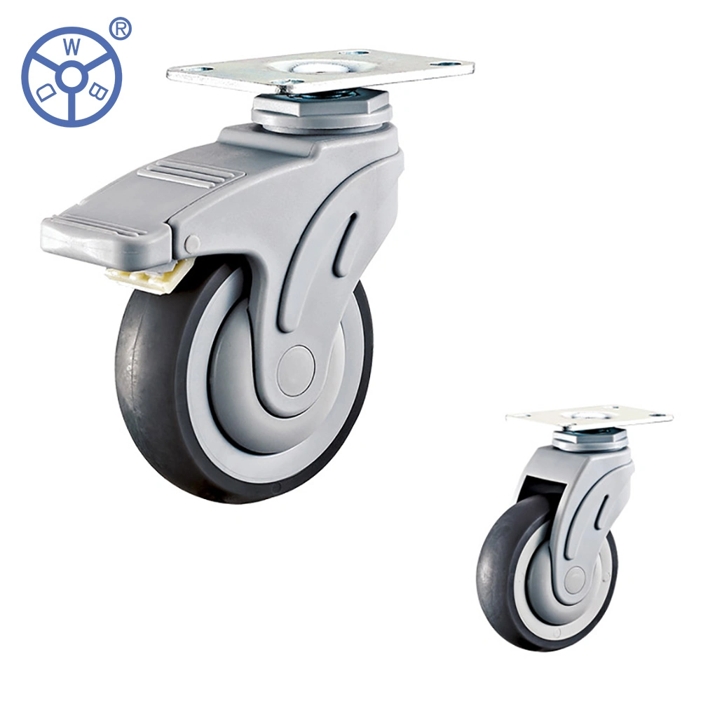 WBD hohe Qualität Health Care Hospital Medical Bed Caster 75mm TPR Räder aus China