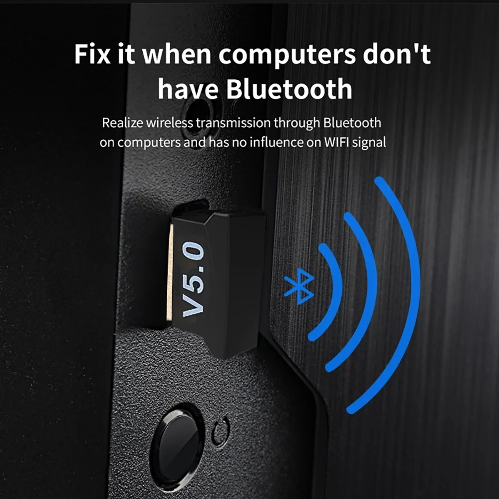 Адаптер USB ПК Bluetooth адаптер адаптер адаптер Adaptador Bluetooth 5.0 для ПК Передатчик USB беспроводного аудиоприемника для портативных компьютеров