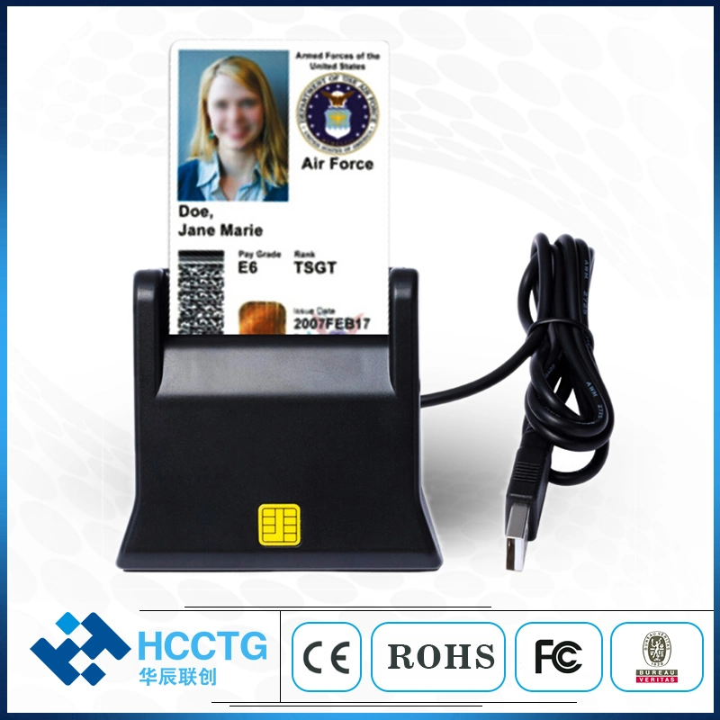 معرّف إدخال USB واحد ISO7816/قارئ بطاقة الشرائح الذكية IC EMV (DCR31)