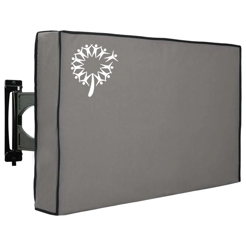 Impermeable y estanco al aire libre cubierta de la TV de 55 pulgadas fuera de pantalla plana de TV - Tamaño de cubierta 52''an. x 31''H X 5,5''d - Gris