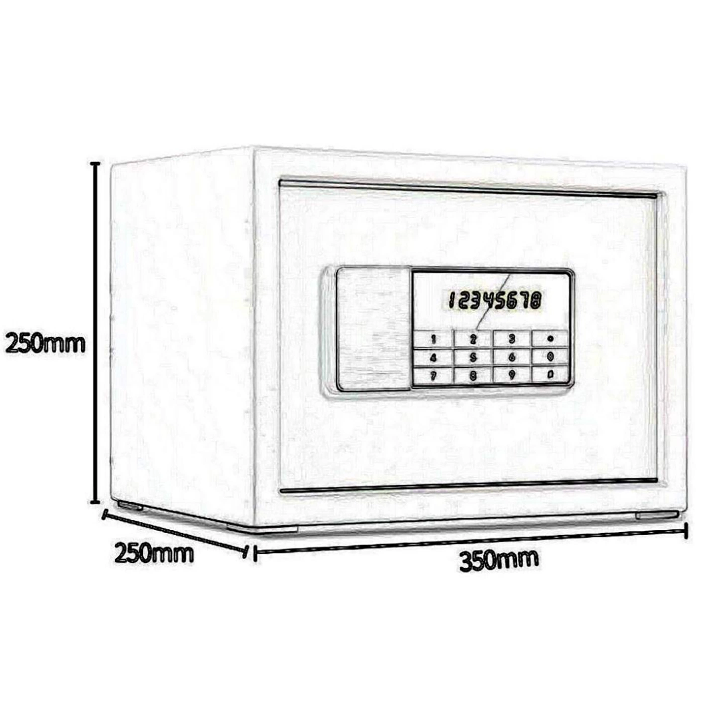 Small Size Digital Electronic Keypad LCD display Home Safe Box