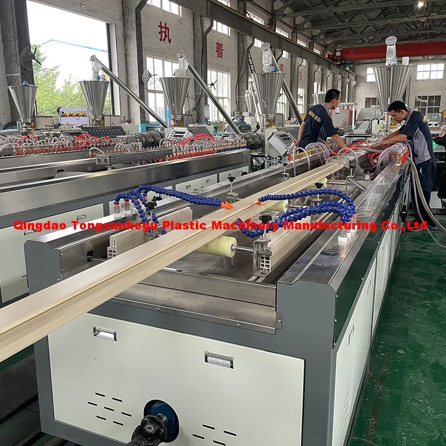 WPC Door Frame Making Machine Wood Plastic Composite Profiles Extrusion Line