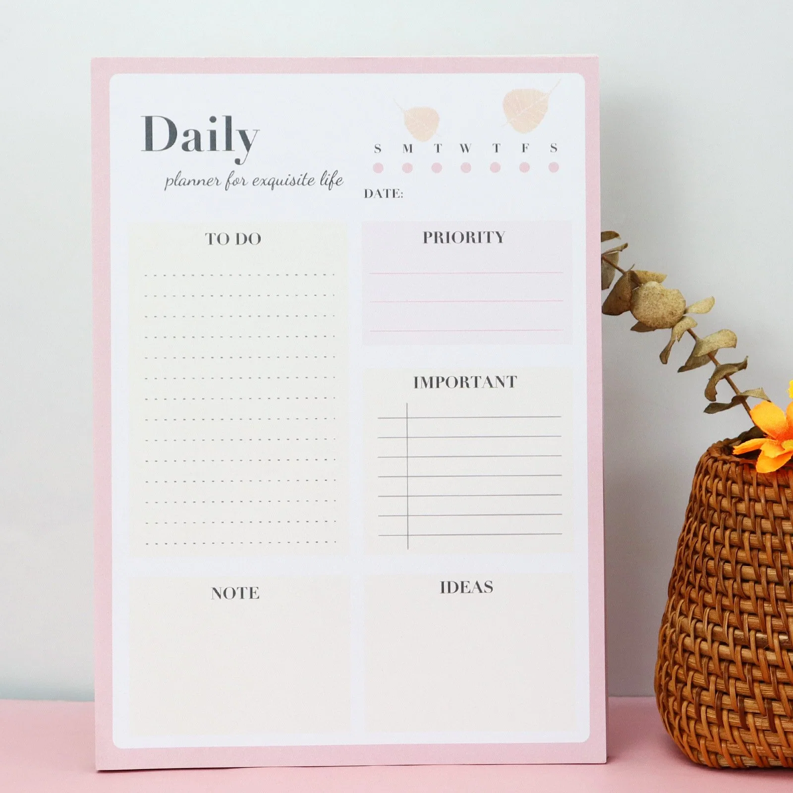 Daily Plan Notebook, Note Pad, Removable Notebook, Office Desktop, Schedule Notebook, Memo Pad