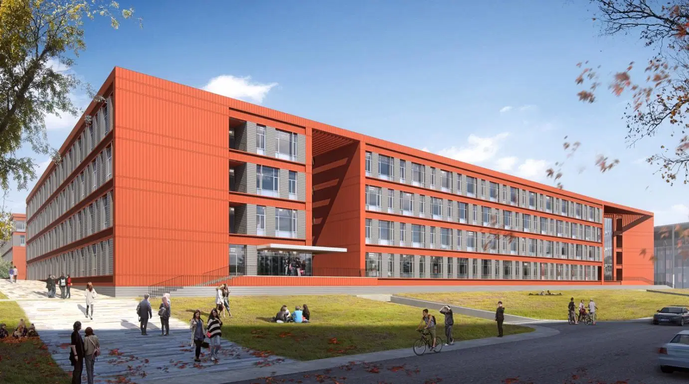 Toegn Acid-Proof Terracotta Facade Panel Outdoor Clay Tile for University Library Wall Cladding