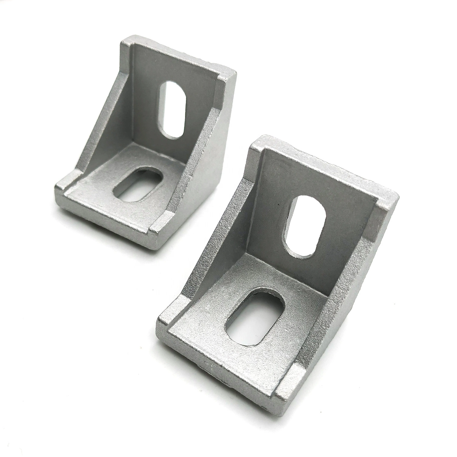 Custom Aluminum Profile Shape Aluminum Metal Die Cast Angle Connector Slot Bracket 40X40