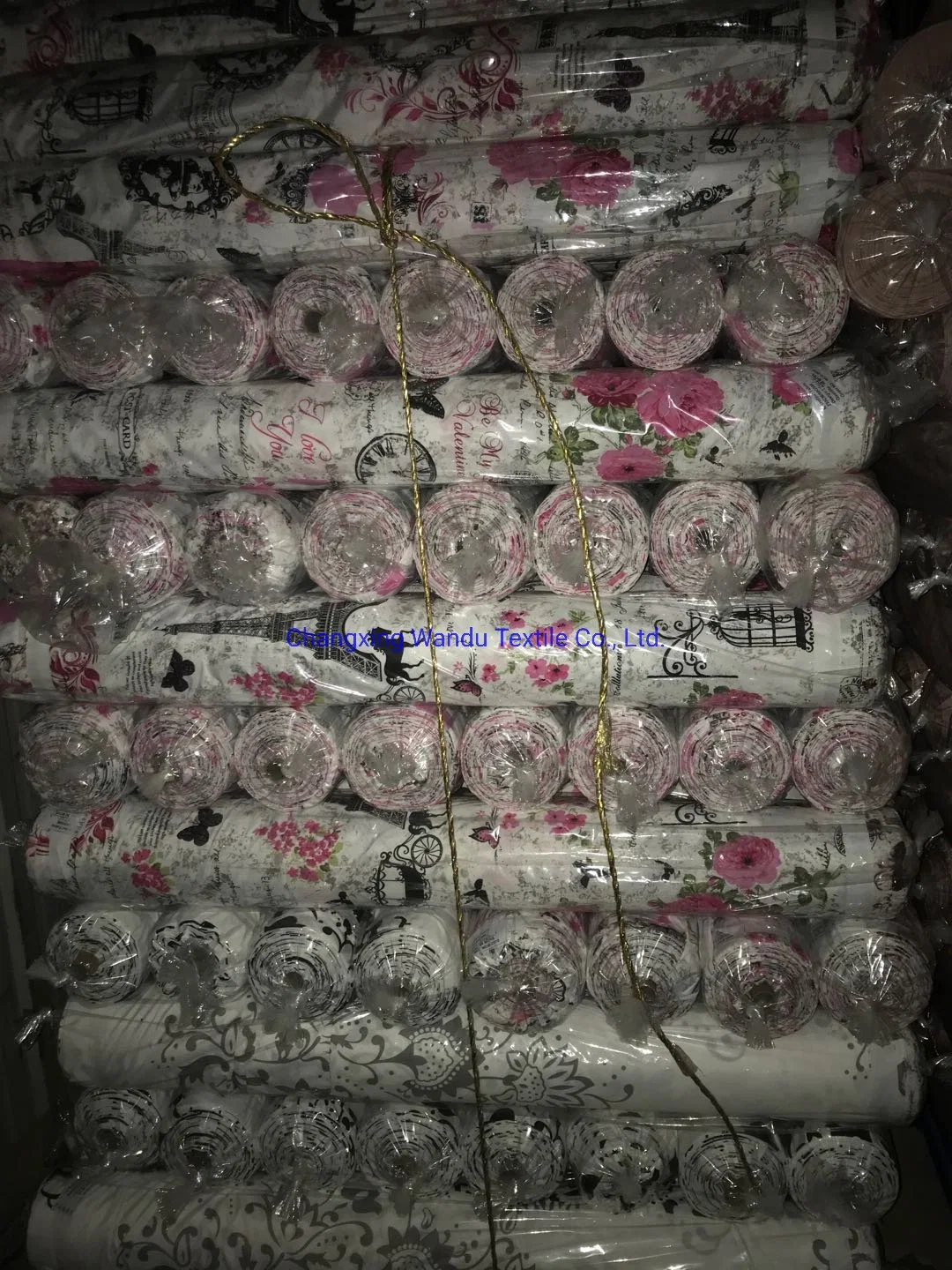 Textile Export, Latest Order in June Flower-Printed Bedsheet Polyester Fabric, Good Quality