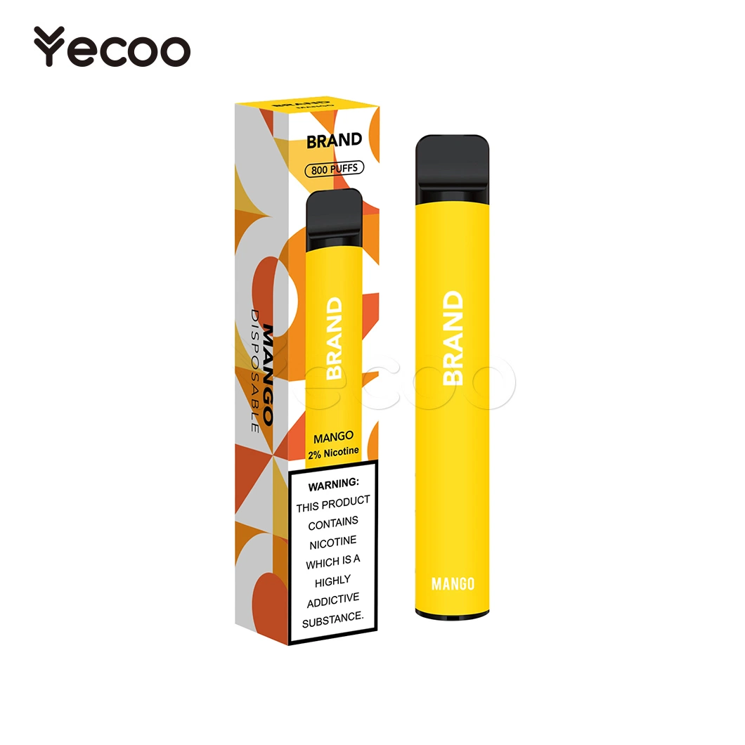 Yecoo fumeurs électroniques cigarettes distributeurs fumée électrique Vapes Chine S2 16 600-800 puffs cigarette Vape jetable