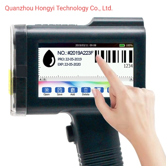 600 Dpi High Resolution Portable Handled Label Date Code Printer Marking and Coding Machine for Carton and Bottle