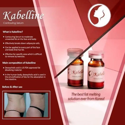 Kybella Belkyra (ácido desoxicólico) injeção 10 mg/ml, apenas o tratamento injetável aprovado pela FDA para dupla Chin Body face Tummy lipolysis Injection