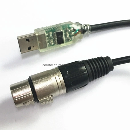 Cable adaptador de interfaz USB a DMX FTDI RS485 XLR 3pin