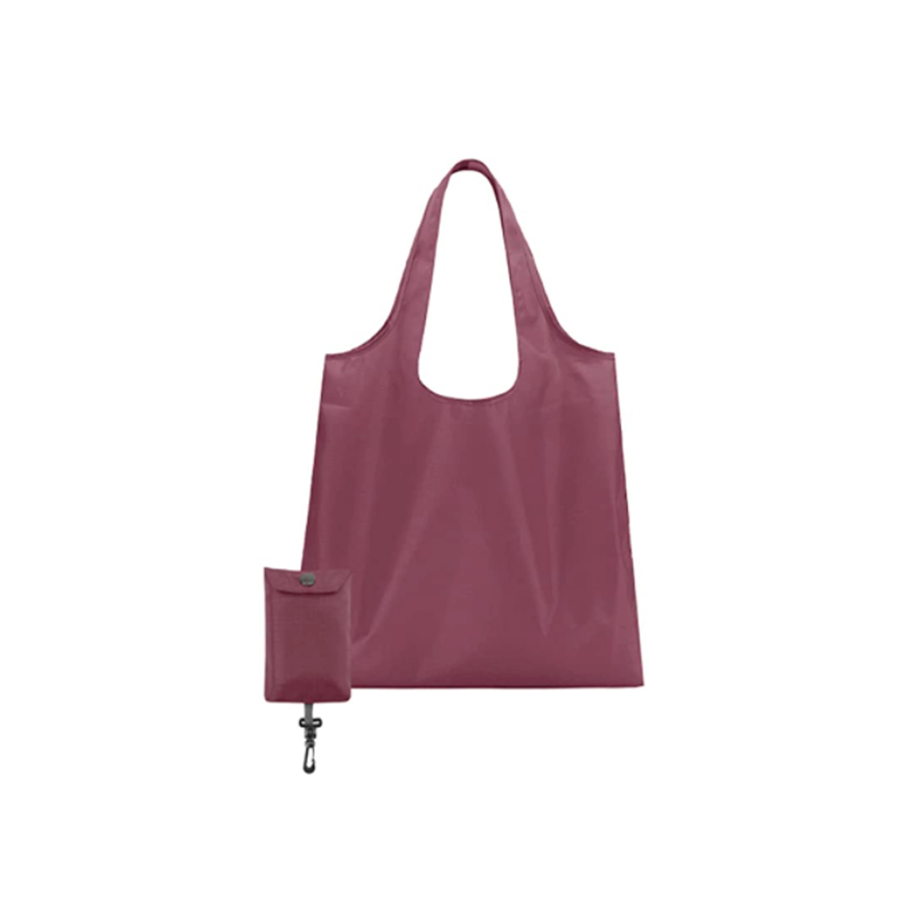 Reusable Grocery Bags Machine Washable Lightweight Folding Convenient with Attached Pouch Wine Pink Navy Grey Teal